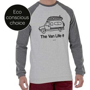 PICTURE grey raglan van life french terry sweatshirt eco organic cotton L